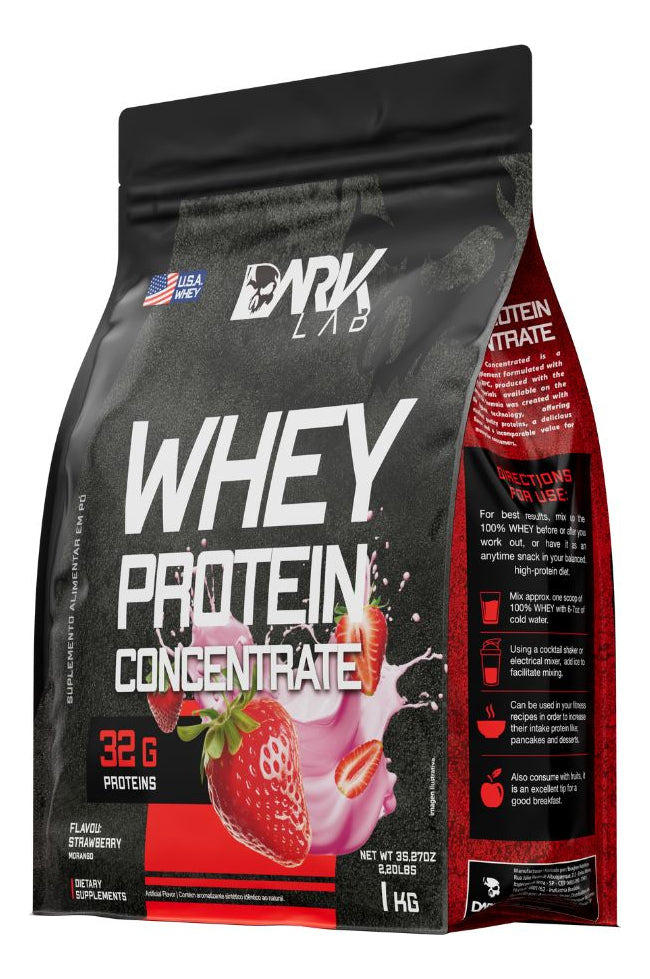 Whey Protein Concentrado 1kg Morango Dark Lab