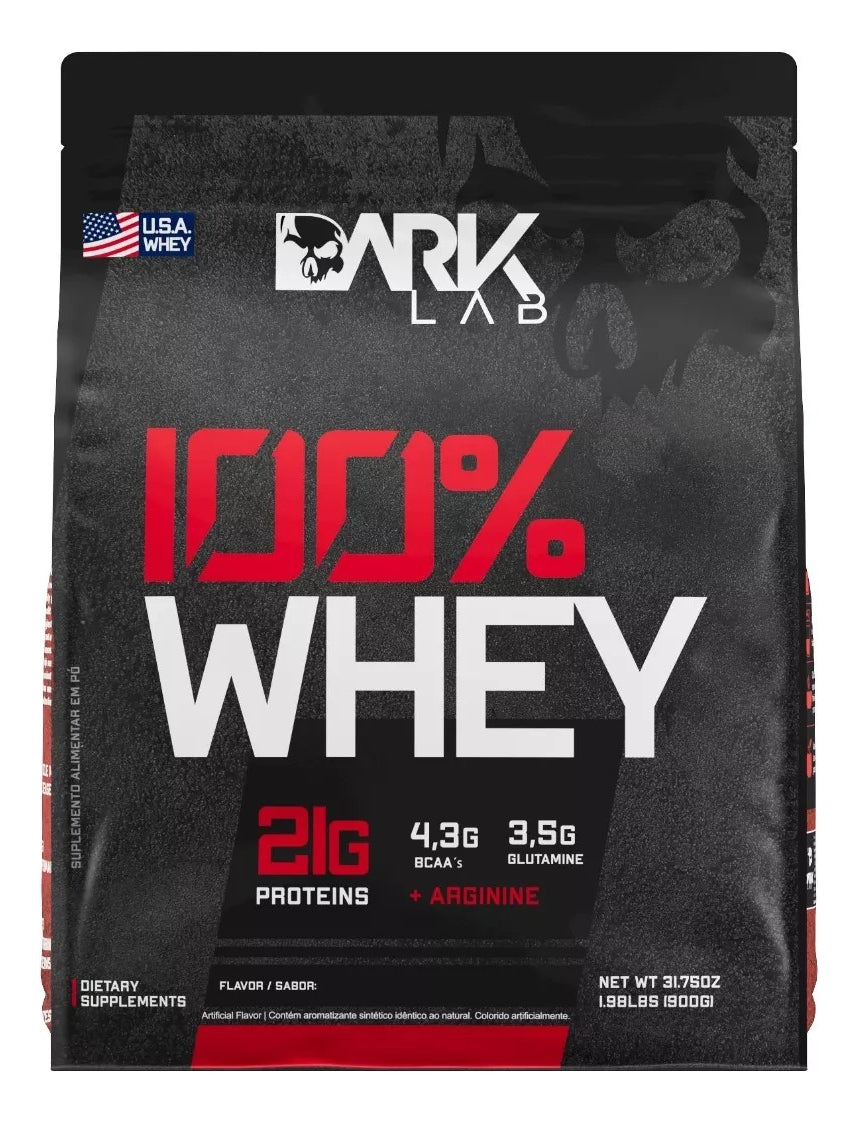 100% Whey Protein Proteína Refil 900g Sachê Dark Lab