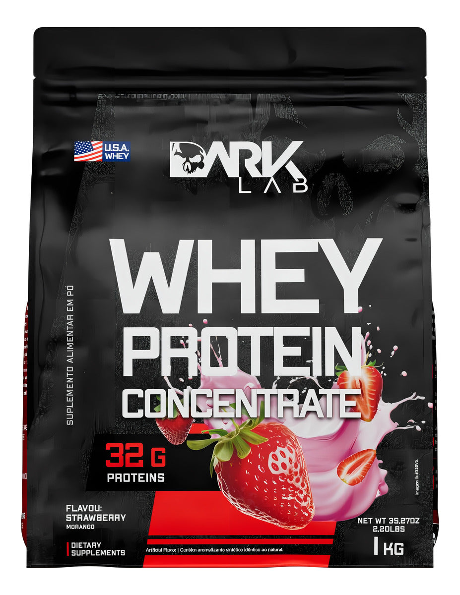 Whey Protein Concentrado 1kg Morango Dark Lab
