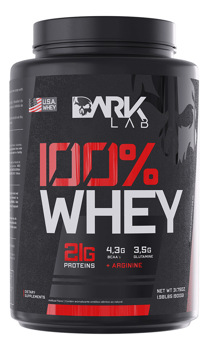 100% Whey Protein 900g Sabores - Dark Lab Sabor Chocolate