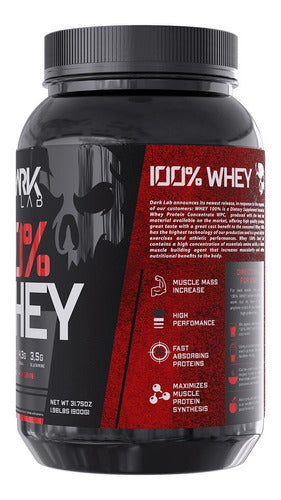 100% Whey Protein 900g Sabores - Dark Lab Sabor Chocolate