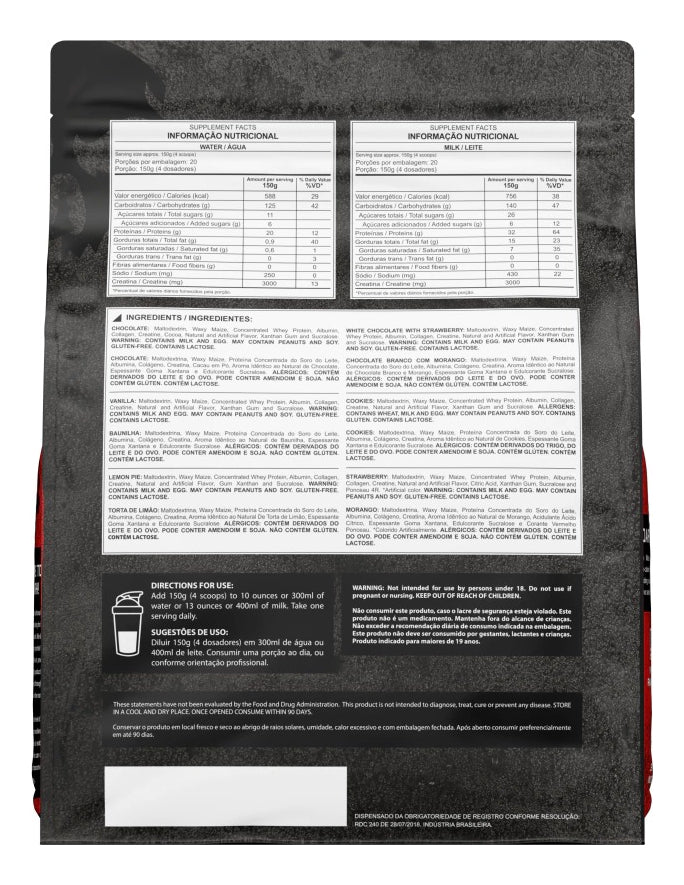 Hipercalórico Dark Mass 3kg + Creatina Pura 500g