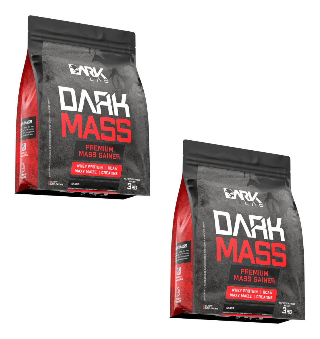 Kit 2x Hipercalorico Dark Mass 3kg Dark Lab