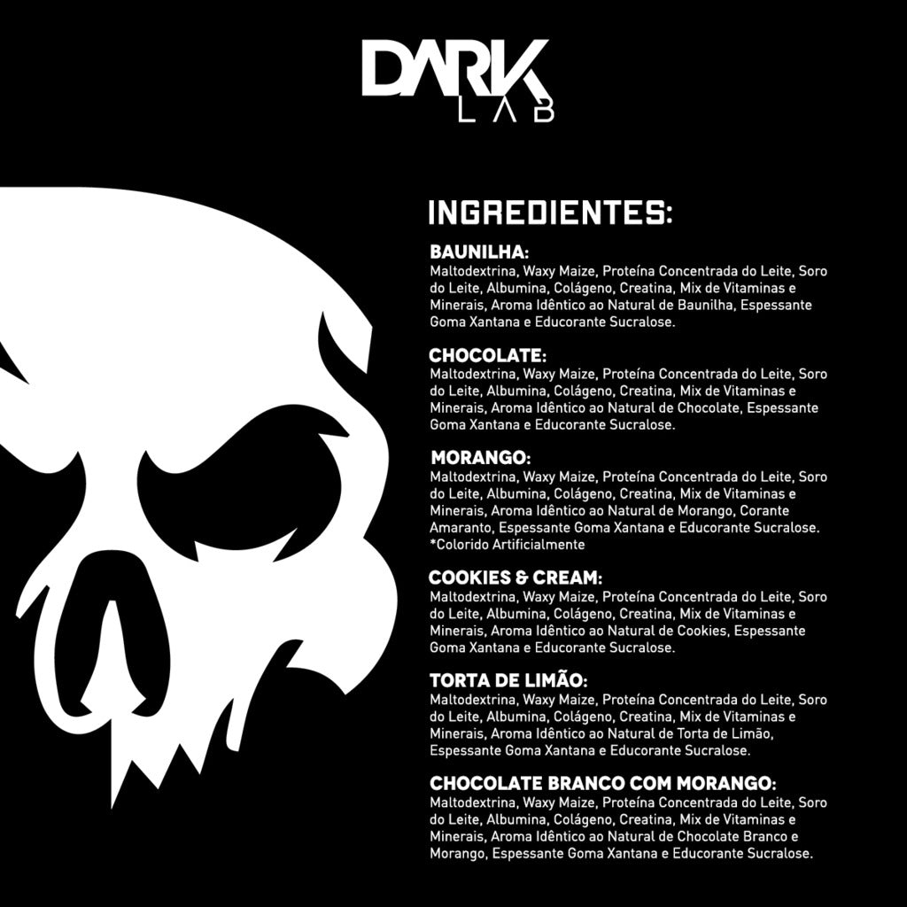 Hipercalórico Dark Mass 3kg + Creatina Pura 500g